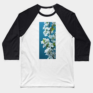 Soft white flowers against aquamarine sky sets a peaceful and romantic mood Baseball T-Shirt